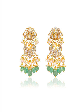 Fira Polki Long Earrings