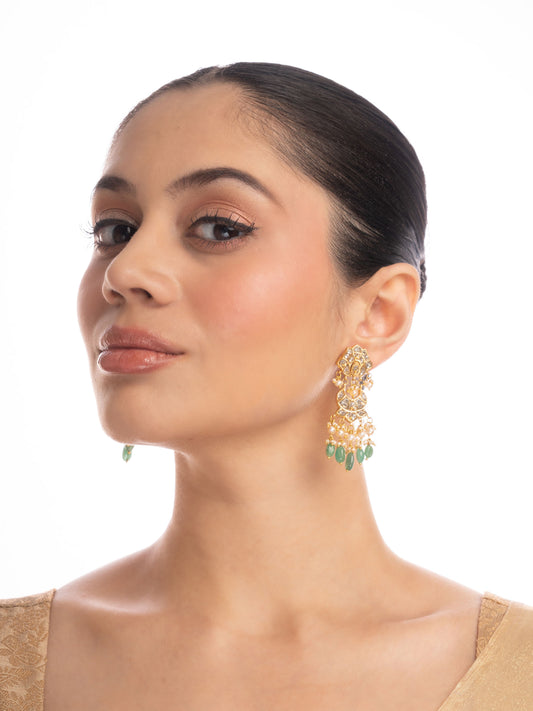 Fira Polki Long Earrings