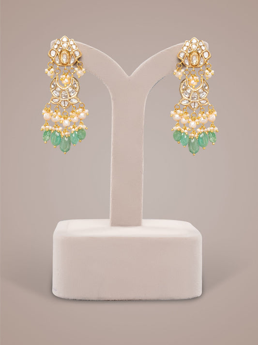 Fira Polki Long Earrings