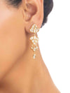 Charita Polki Long Earrings