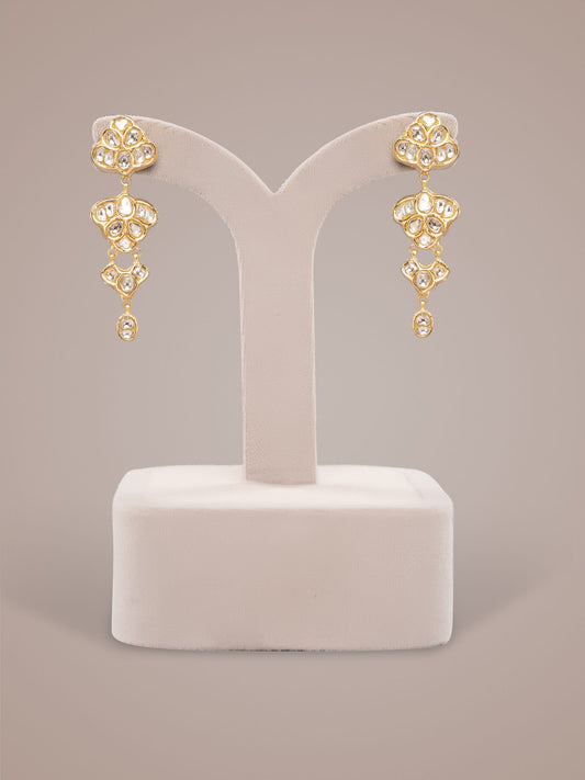 Charita Polki Long Earrings