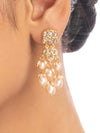 Rumani Polki Long Earrings