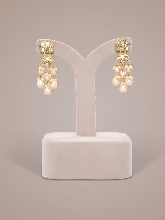 Rumani Polki Long Earrings