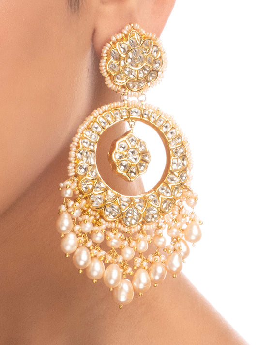 Viktoria Polki Long Earrings