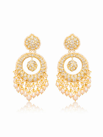 Viktoria Polki Long Earrings