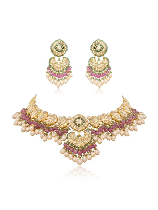 Dilara & Sira Polki U Necklace Set
