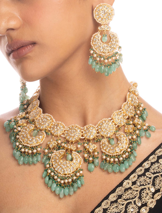 Farira & Elvi Polki U Necklace Set