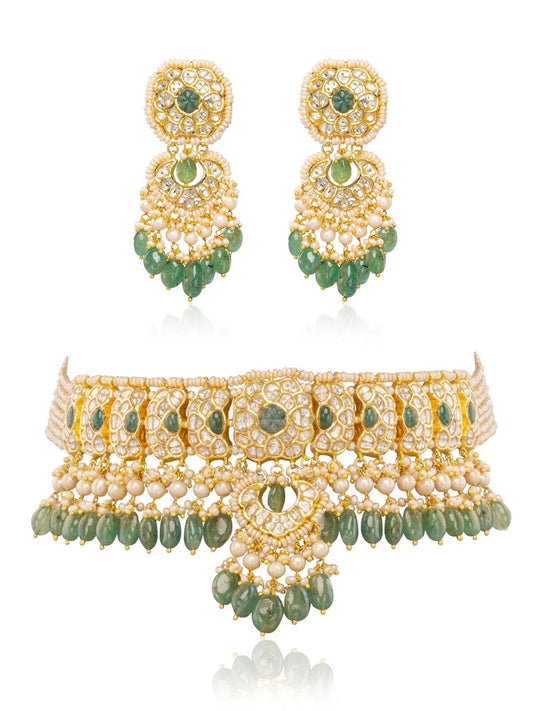 Divisha & Iksha Polki Choker Set