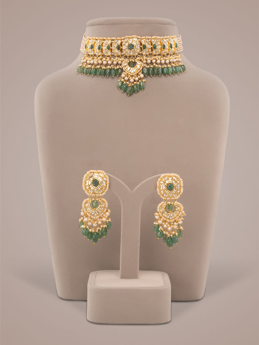 Divisha & Iksha Polki Choker Set
