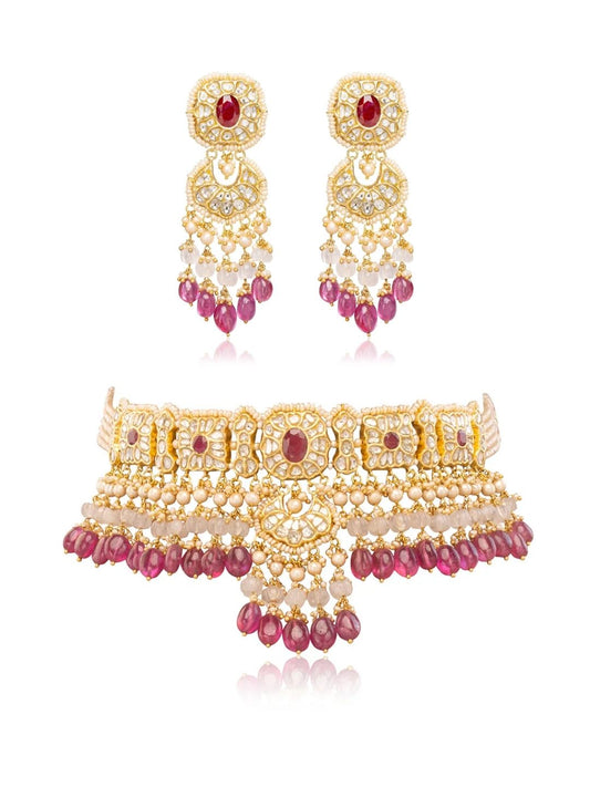 Zuri & Nafisa  Polki Choker Set