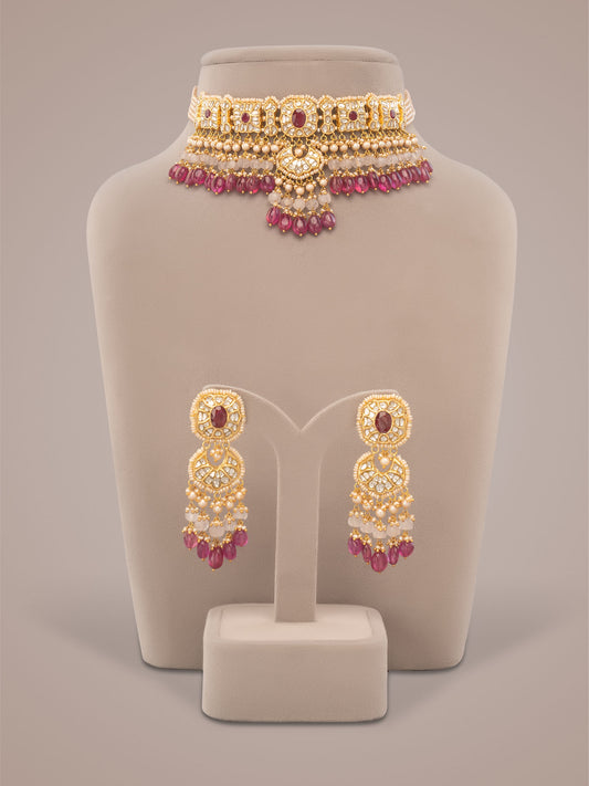 Zuri & Nafisa  Polki Choker Set