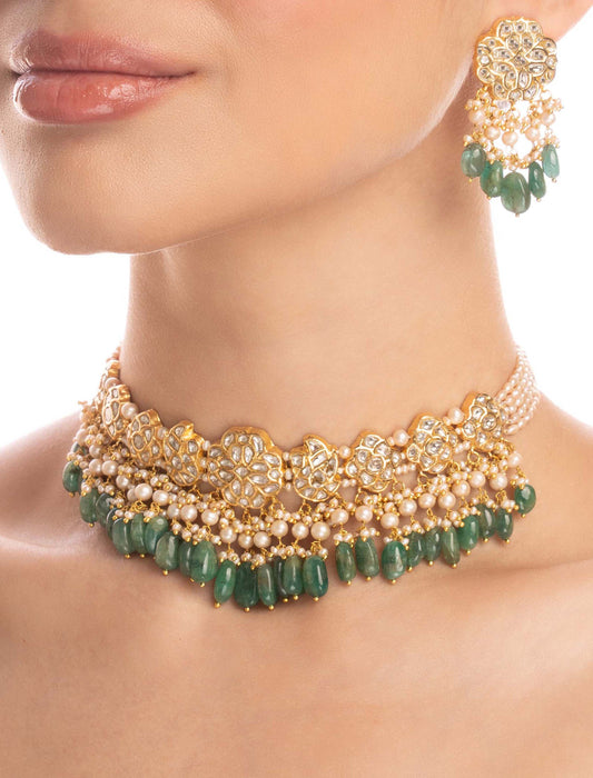 Ridaa & Grisha Polki Choker Set