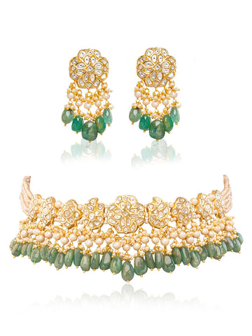 Ridaa & Grisha Polki Choker Set