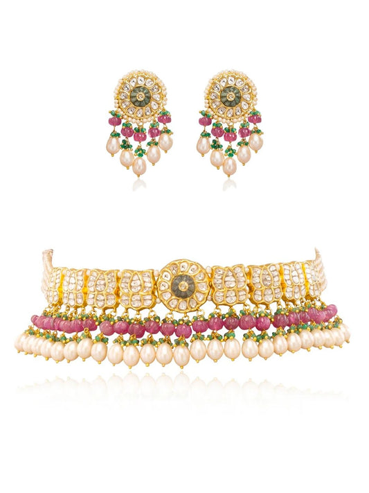 Rinsha & Zaheka Polki Choker Set