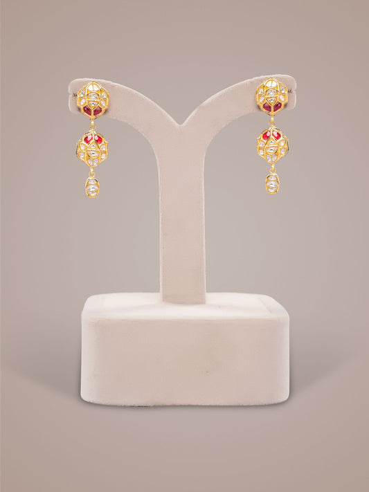 Gemma Polki Long Earrings
