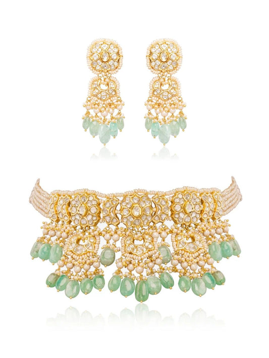 Ridhima & Fayola Polki Choker Set