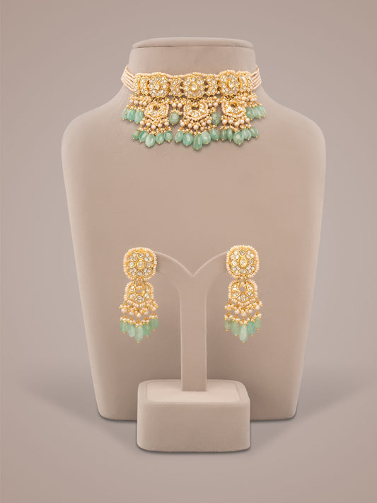 Ridhima & Fayola Polki Choker Set