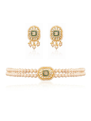 Idika & Laena Polki Bead Choker Set