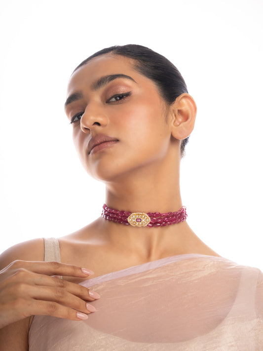 Rati Polki Bead Choker