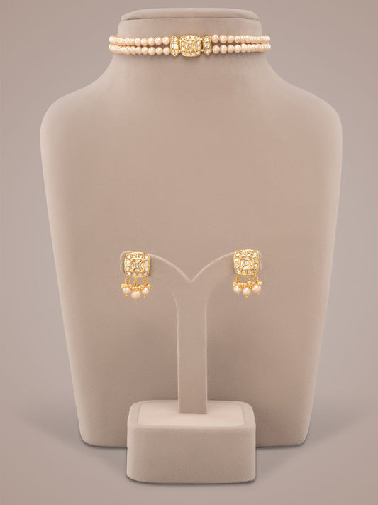 Asvika & Somaya Polki Bead Choker Set