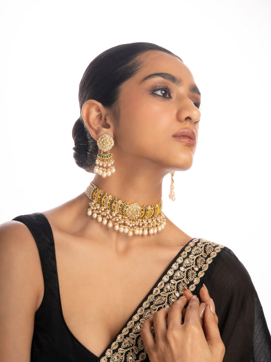 Yuvati & Aditi Polki Choker Set