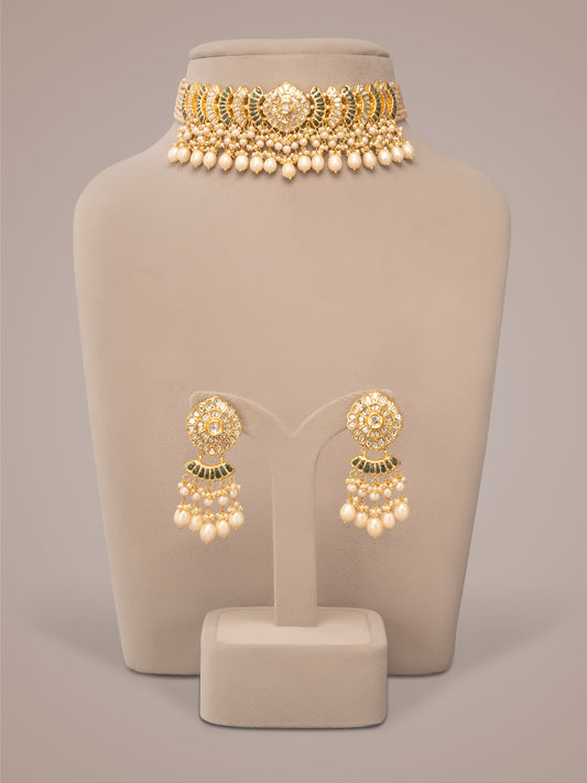 Yuvati & Aditi Polki Choker Set