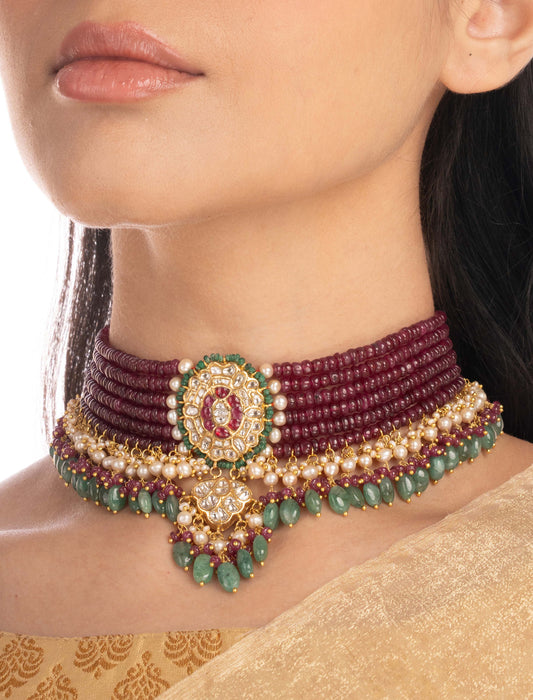 Reana Polki Bead Choker