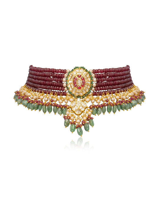 Reana Polki Bead Choker