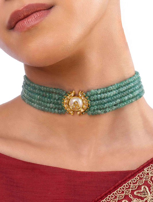 Maya  Polki Bead Choker