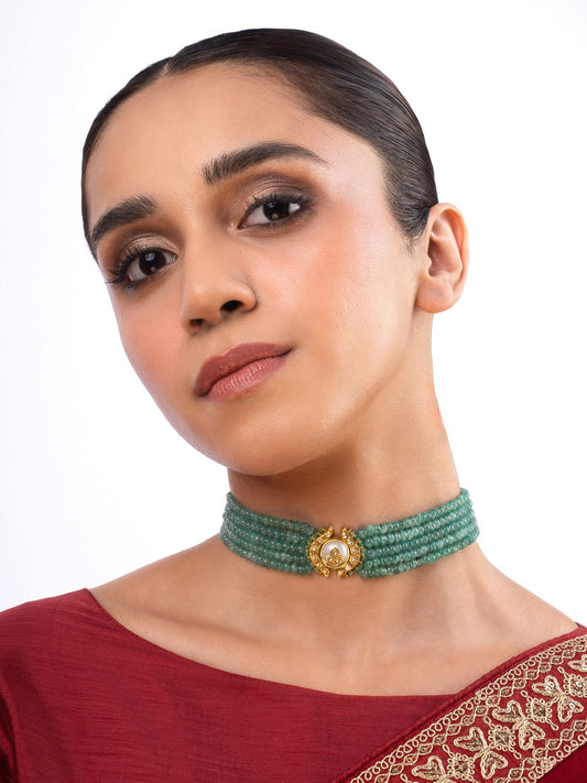 Maya  Polki Bead Choker