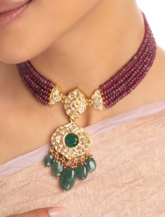 Alya  Polki Bead Choker