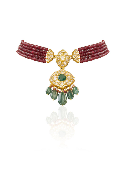 Alya  Polki Bead Choker