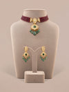 Alya  & Aavya Polki Bead Choker Set