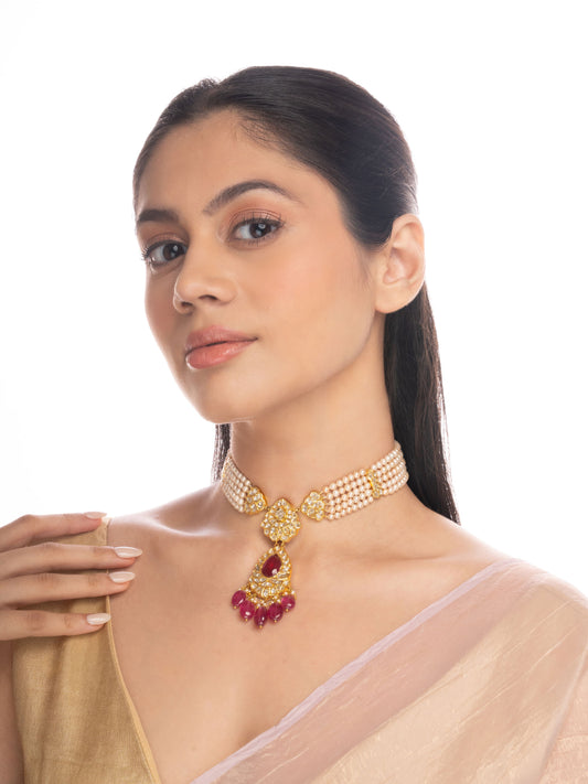 Siana Polki Bead Choker