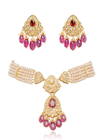 Siana & Nioma Polki Bead Choker Set