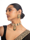 Azure Polki Bead Choker