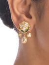 Diya  Polki Long Earrings