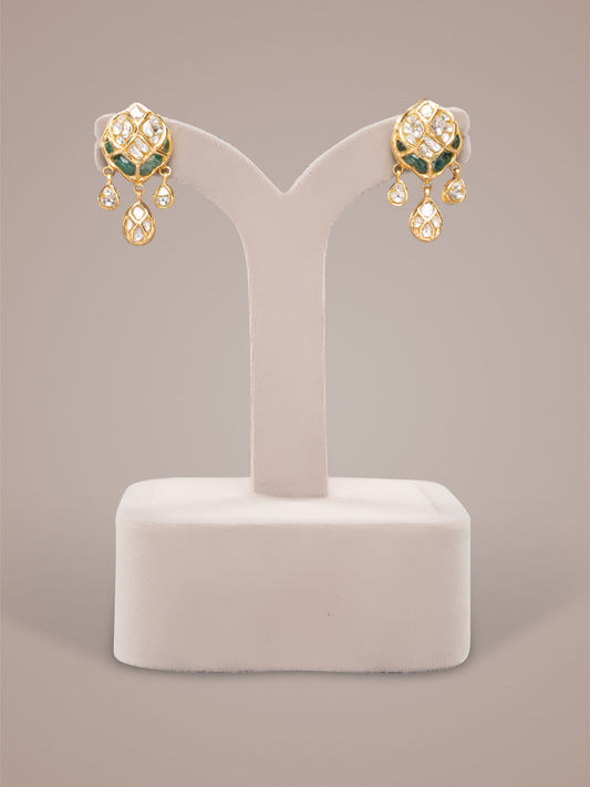 Diya  Polki Long Earrings