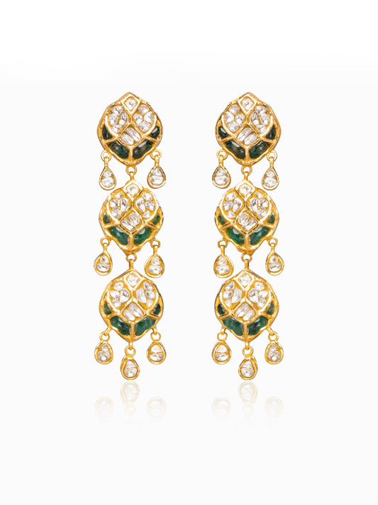 Nyoka Polki Long Earrings