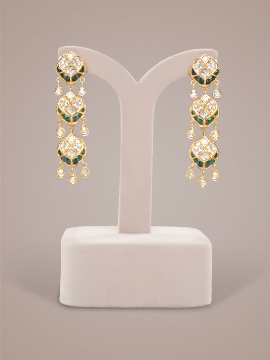 Nyoka Polki Long Earrings