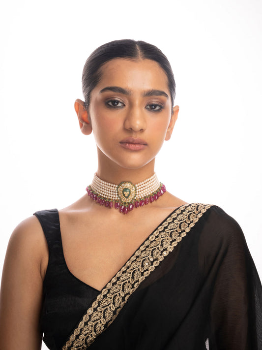 Serena Polki Bead Choker