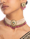 Serena & Lucia Polki Bead Choker Set