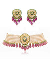 Serena & Lucia Polki Bead Choker Set