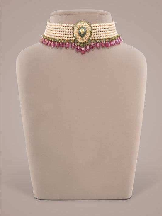 Serena Polki Bead Choker