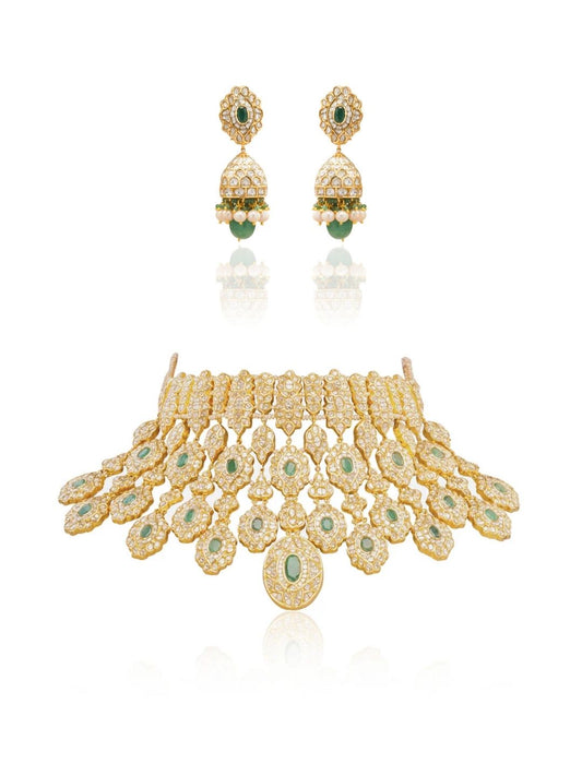 Meluna & Nivi Polki Long Necklace Set