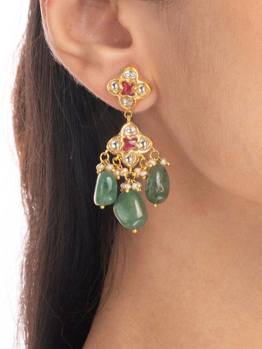 Lasa Polki Ear Rings