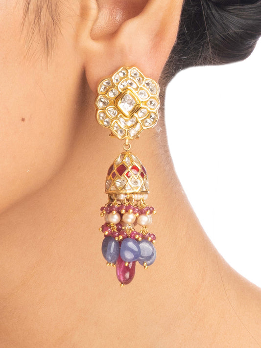 Melantha Polki Jhumkas