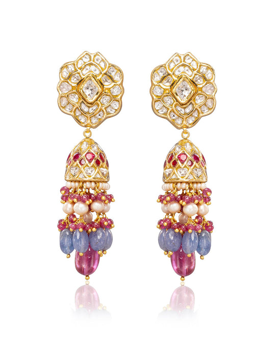 Melantha Polki Jhumkas
