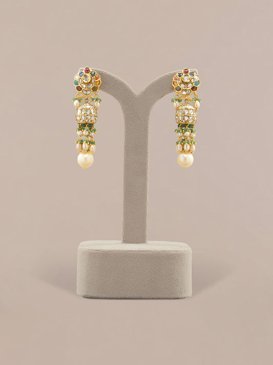 Chaarvi Polki Jhumkas