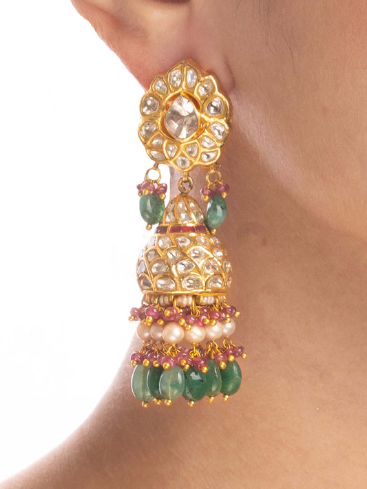 Anura Polki Jhumkas